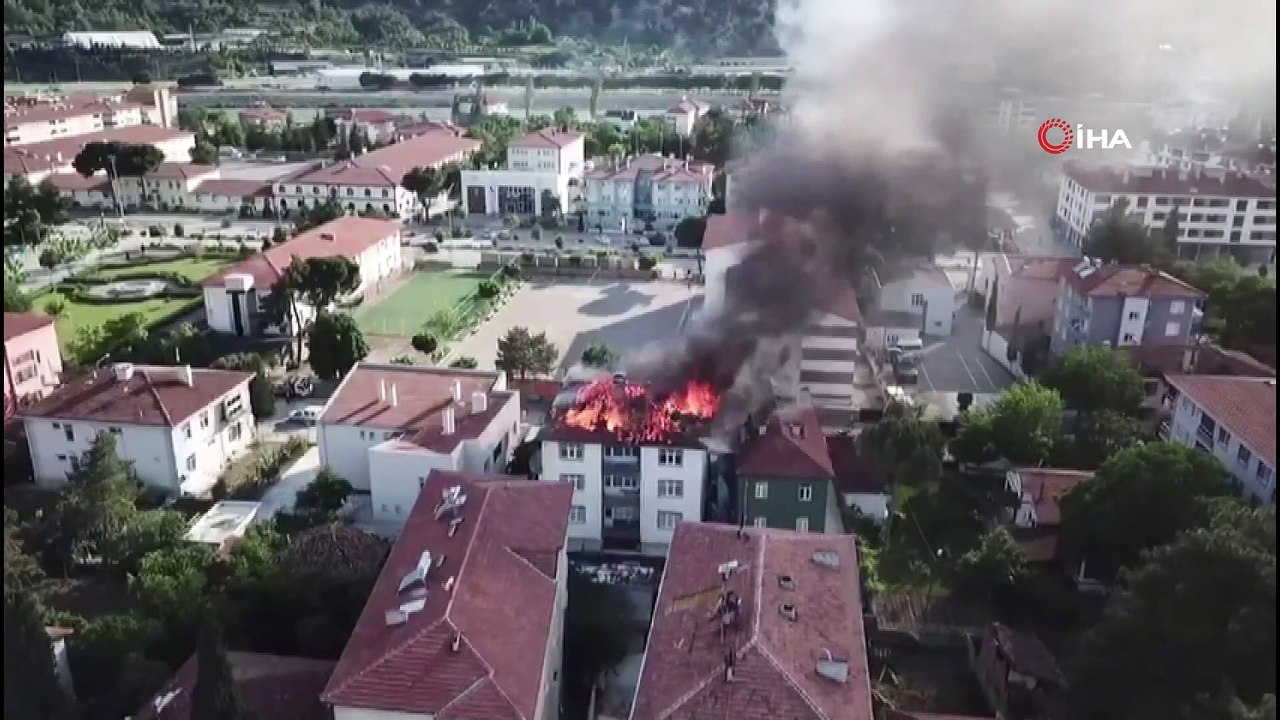 Amasya'da ev yangını