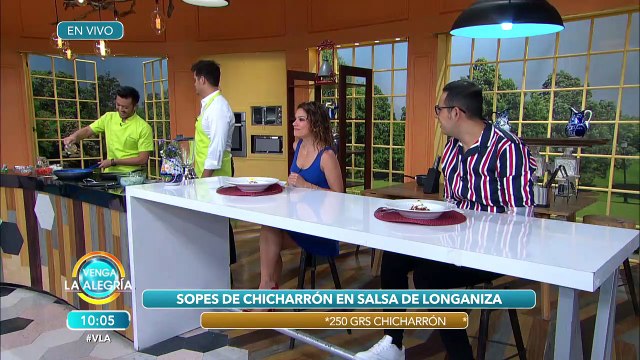 ¡Riquísimos Sopes de chicharrón en salsa de longaniza! ¡Arranca bien la semana! | Venga La Alegría