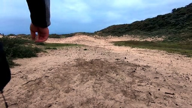 MMA ground and pound training Three hard right punches into the sand