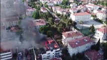 Amasya'da ev yangını...Terasta çıkan yangında daire kullanılamaz hale geldi