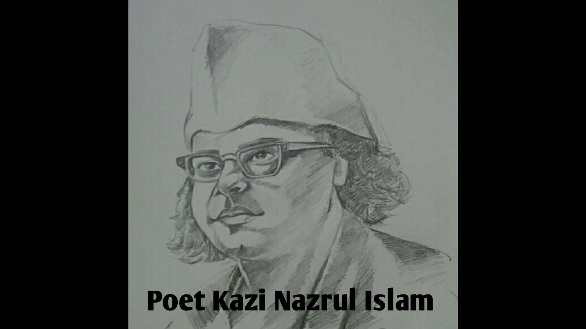 ⁣How to National poet Kazi Nazrul Islam portrait drawing