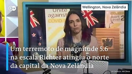 Premiê da Nova Zelândia mantém calma em terremoto durante entrevista