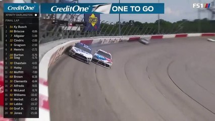 Xfinity Darlington 2020 Last Lap Briscoe Busch Battle For Win