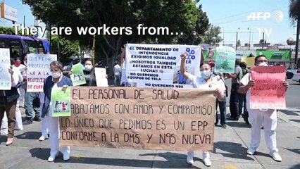 Mexican medical workers protest over lack of PPE