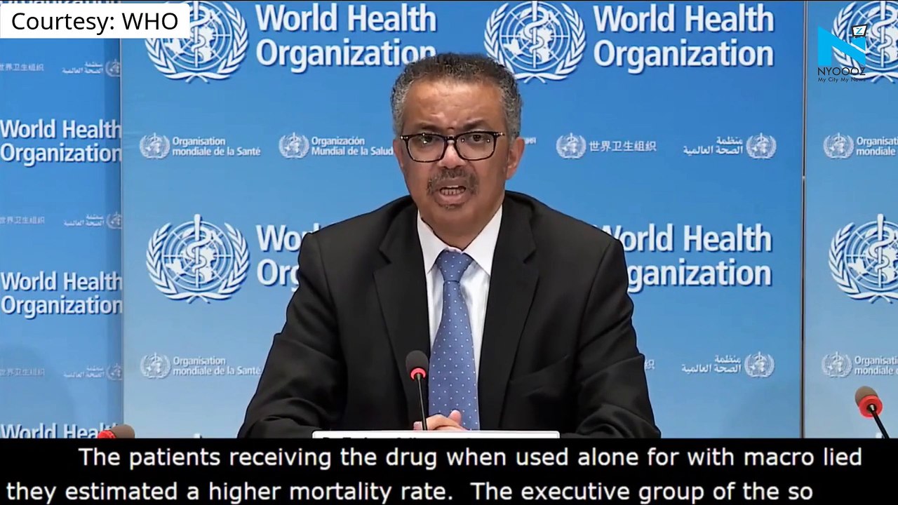 WHO suspends trial of hydroxychloroquine as Covid-19 treatment over safety concerns