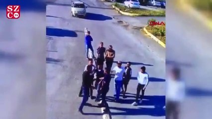 Pendik'te 'marketi neden açmıyorsun' kavgası kamerada
