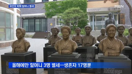 위안부 피해 할머니 1명 또 별세…이제 생존자는 17명뿐