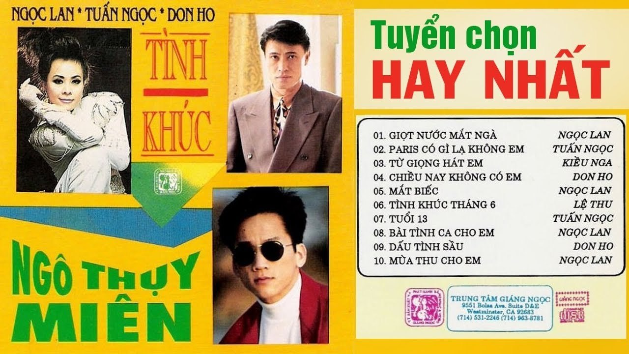 NGỌC LAN, TUẤN NGỌC, DON HO  TÌNH KHÚC NGÔ THỤY MIÊN HAY NHẤT MỌI THỜI ĐẠI