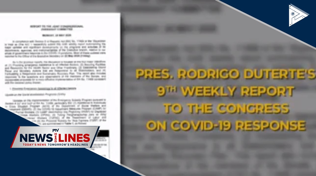 PRRD submits 9th CoVID-19 report congress