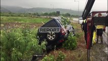 Aksident te autostrada Elbasan - Tiranë/ 'Mitsubishi' rrëshqet dhe del nga rruga...shkak lagështia