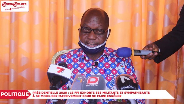 Présidentielle 2020 : Le FPI exhorte ses militants et sympathisants à se mobiliser massivement pour se faire enrôler