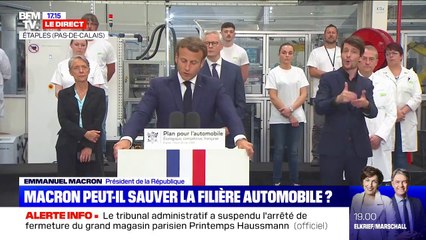 Automobile: Emmanuel Macron annonce une enveloppe de 150 millions d'euros pour l'innovation