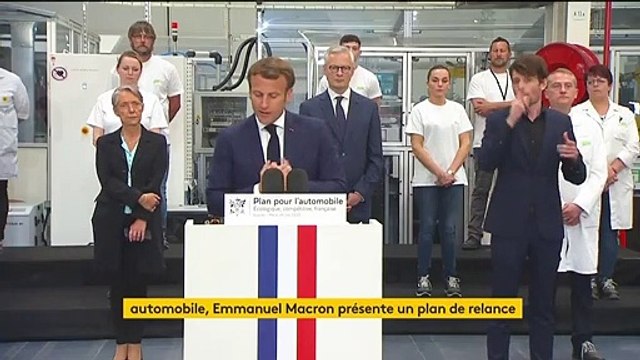 Plan de sauvetage de l'automobile: Emmanuel Macron promet des primes de 2.000 à 7.000 euros pour l'achat de véhicules électriques ou hybrides