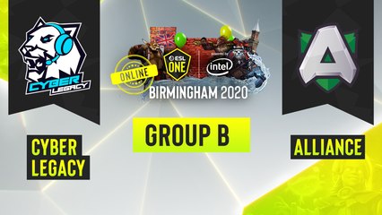 Dota2 - Alliance vs. Cyber Legacy - Game 1 - ESL One Birmingham 2020 - Group B - EU