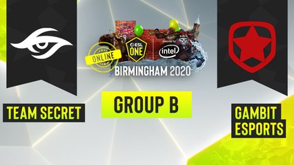 Dota2 - Team Secret vs. Gambit Esports - Game 2 - ESL One Birmingham 2020 - Group B - EU