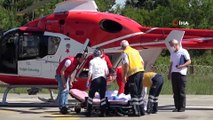 Felç Geçiren Yaşlı Adamın Yardımına Ambulans Helikopter Yetişt