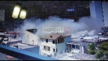 Report TV -U dëmtua nga tërmeti/ Shembet me shpërthim të kontrolluar pallati 6-katësh në Durrës