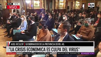 Axel Kicillof: "La crisis económica es culpa del virus"
