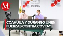 Gobernadores de Coahuila y Durango se reúnen; buscan frenar contagios de covid-19