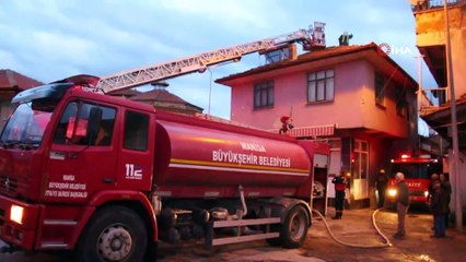 İlçe merkezindeki boş işyeri yangını korkuttu