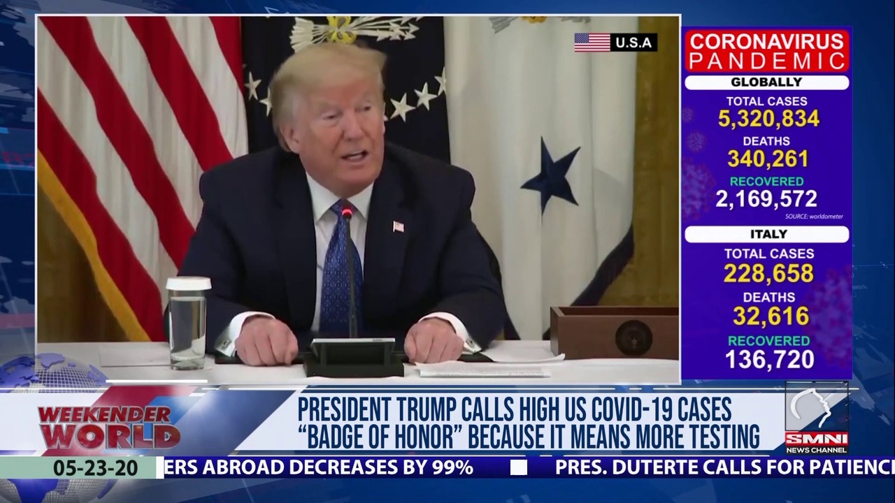 President Donald Trump calls high US COVID-19 cases “badge of honor” because it means more testing