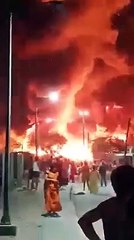 A massive fire broke out in the slums of South-East Delhi's Tughlakabad area.