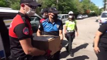 Polisten ihtiyaç sahibi ailelere gıda yardımı