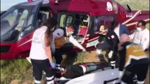 Yaylada rahatsızlanan çoban ambulans helikopterle hastaneye kaldırıldı