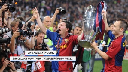 Barca win 2009 Champions League final to complete treble