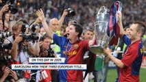 Barca win 2009 Champions League final to complete treble