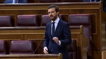 Casado carga contra Sánchez y pide el cese de Marlaska