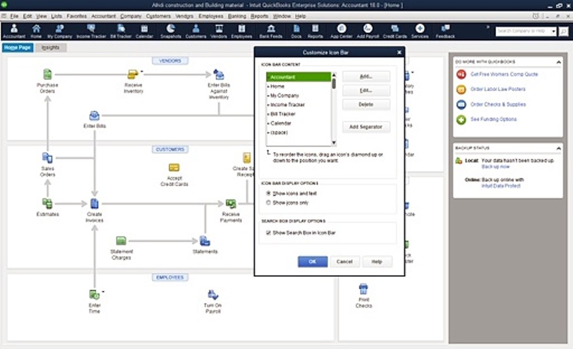Quickbooks tutorials How to Customize your dashboard in Urdu Hindi 5