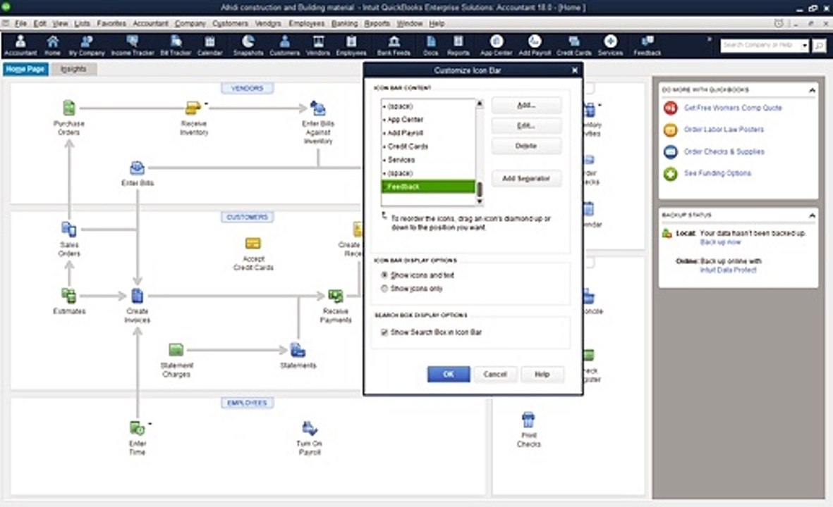 Quickbooks tutorials How to customize your dashboard in Urdu Hindi 6