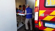 Mulher fica ferida em acidente de trânsito na Av. das Pombas