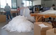 Torino - Scoperta fabbrica abusiva di camici e mascherine (27.05.20)