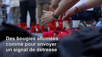 A Barcelone, des bougies allumées contre la fermeture d'une usine Nissan