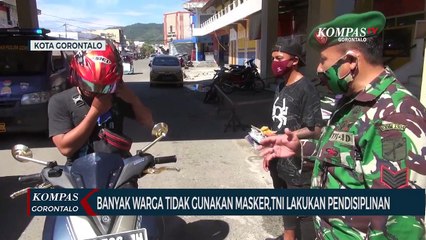 TNI Lakukan Pendisiplinan Kepada Warga Tidak Gunakan Masker