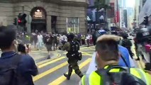 Fuerte dispositivo policial impide manifestaciones en Hong Kong