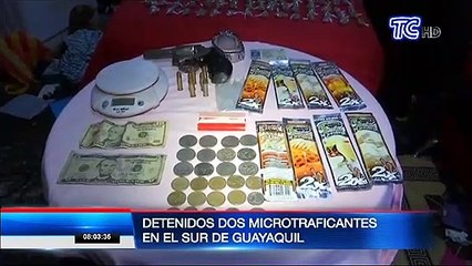 Detenidos dos microtraficantes en el sur de Guayaquil