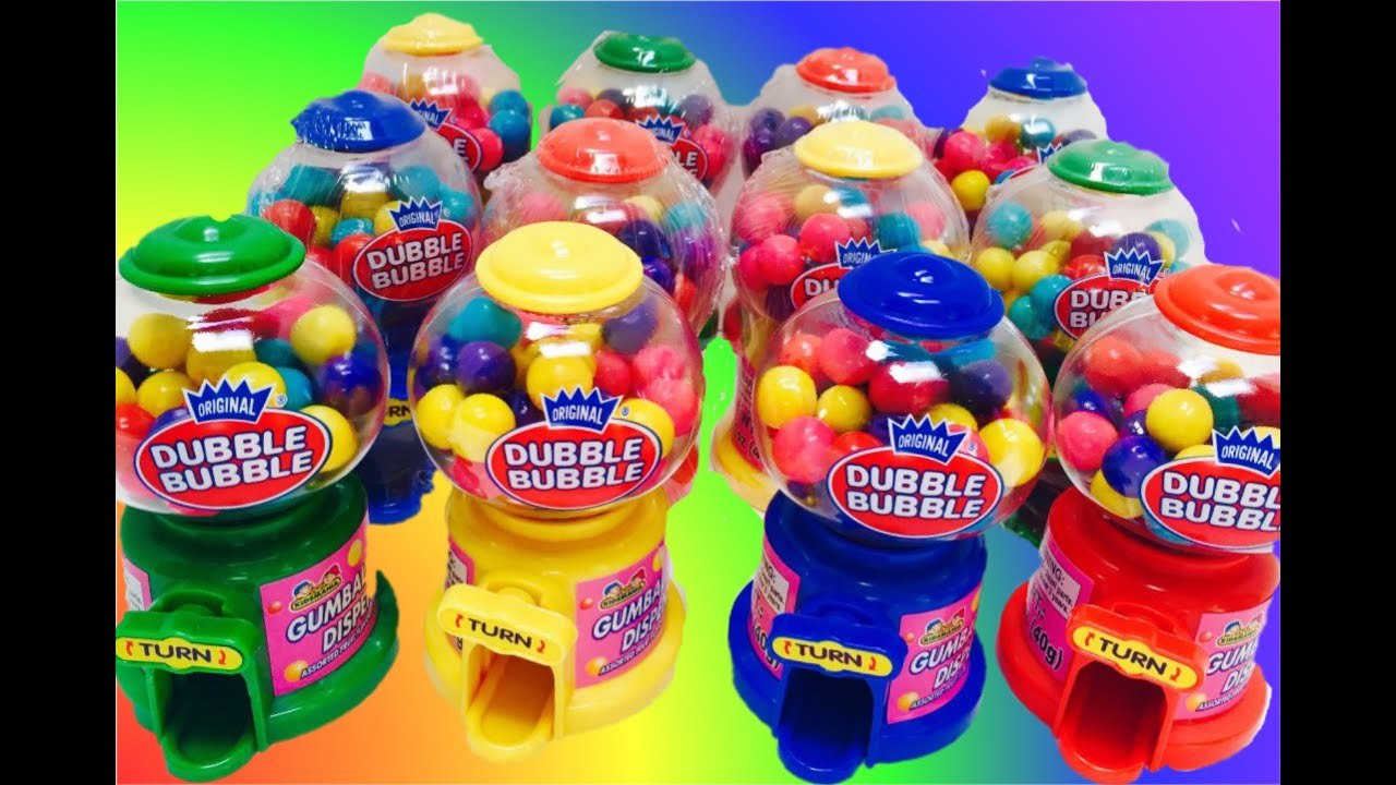 DOUBLE BUBBLE Mini Rainbow Gumball Macine Collection العلكة كاندي آلة ...