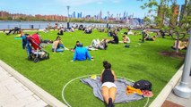 L'astuce simple et efficace dans un parc new-yorkais pour respecter la distanciation sociale
