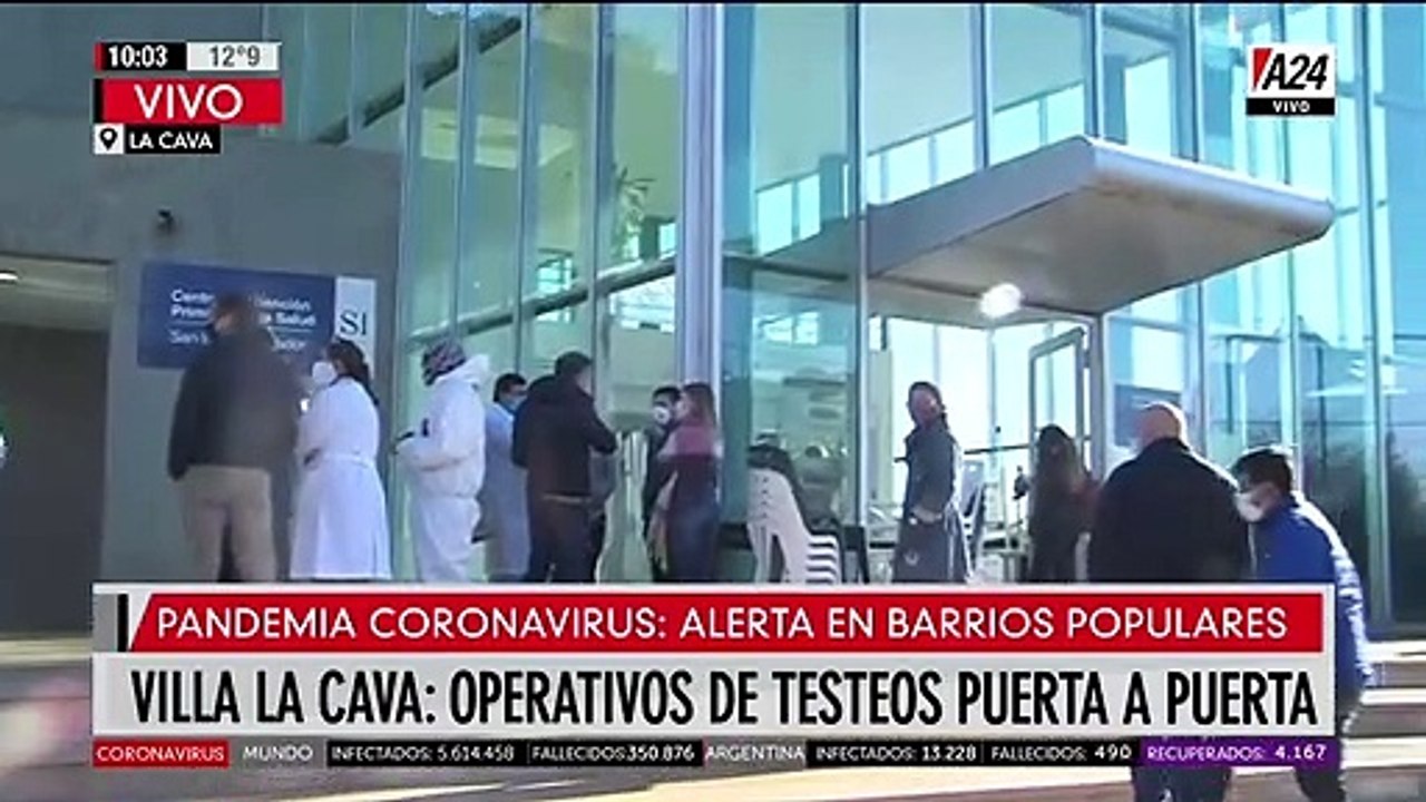 Operativo de testeos en Villa la Cava