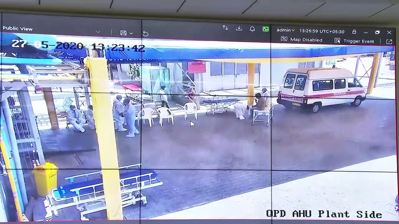 VIJAY RUPANI MONITORING FUNCTIONING OF AHMEDABAD CIVIL HOSPITAL THROUGH CM DASHBOARD FROM GANDHINAGAR