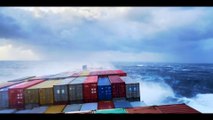 Large Container Ships Crashing & Caught In Storm