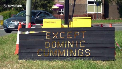COVID-19 road sign in Dorset sees additional message 'Except Dominic Cummings'