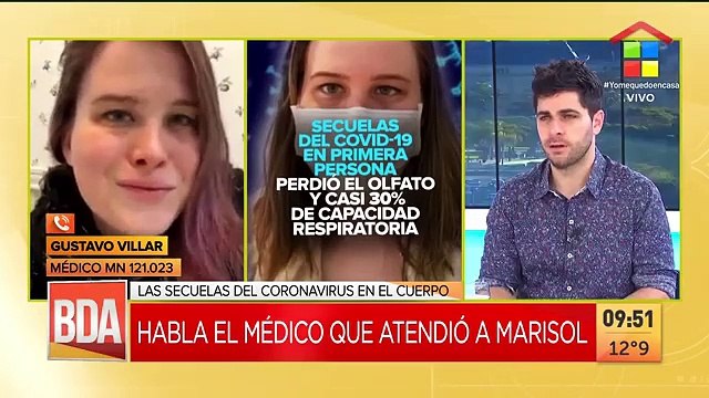 Las secuelas del coronavirus | Habla Marisol, una paciente recuperada, y el médico que la atendió