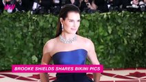 Brooke Shields Shows Off Fit Figure in Bright Orange Bikini