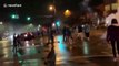 Minneapolis police fire flash grenades at protest over George Floyd's death