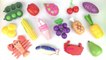 Learn Names of Fruits and Vegetables with Wooden toys velcro cutting Fruit Fun for Kids