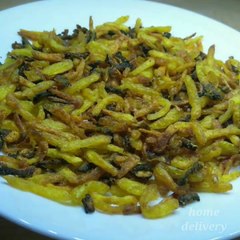 Crispy Bitter Gourd and Potato Fry